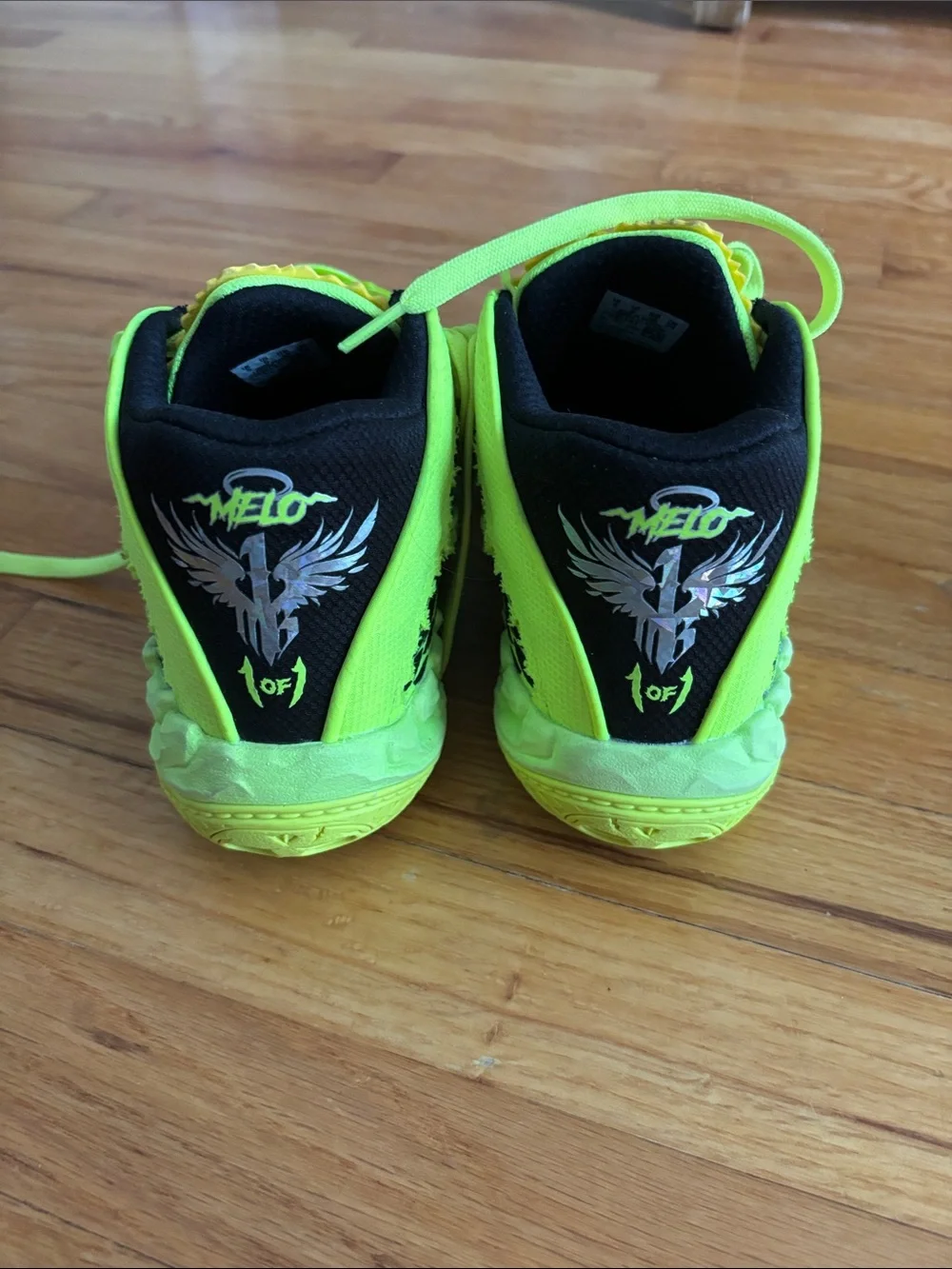 Puma Kids Neon Yellow and Black MB.05 Voltage Sneakers